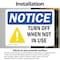Signmission Turn Off When Not In Use Sign With Symbol, 7 in W x Rectangle, Vinyl Decal OS-2PACK-NS-D-57-L-18749 - alternate 3